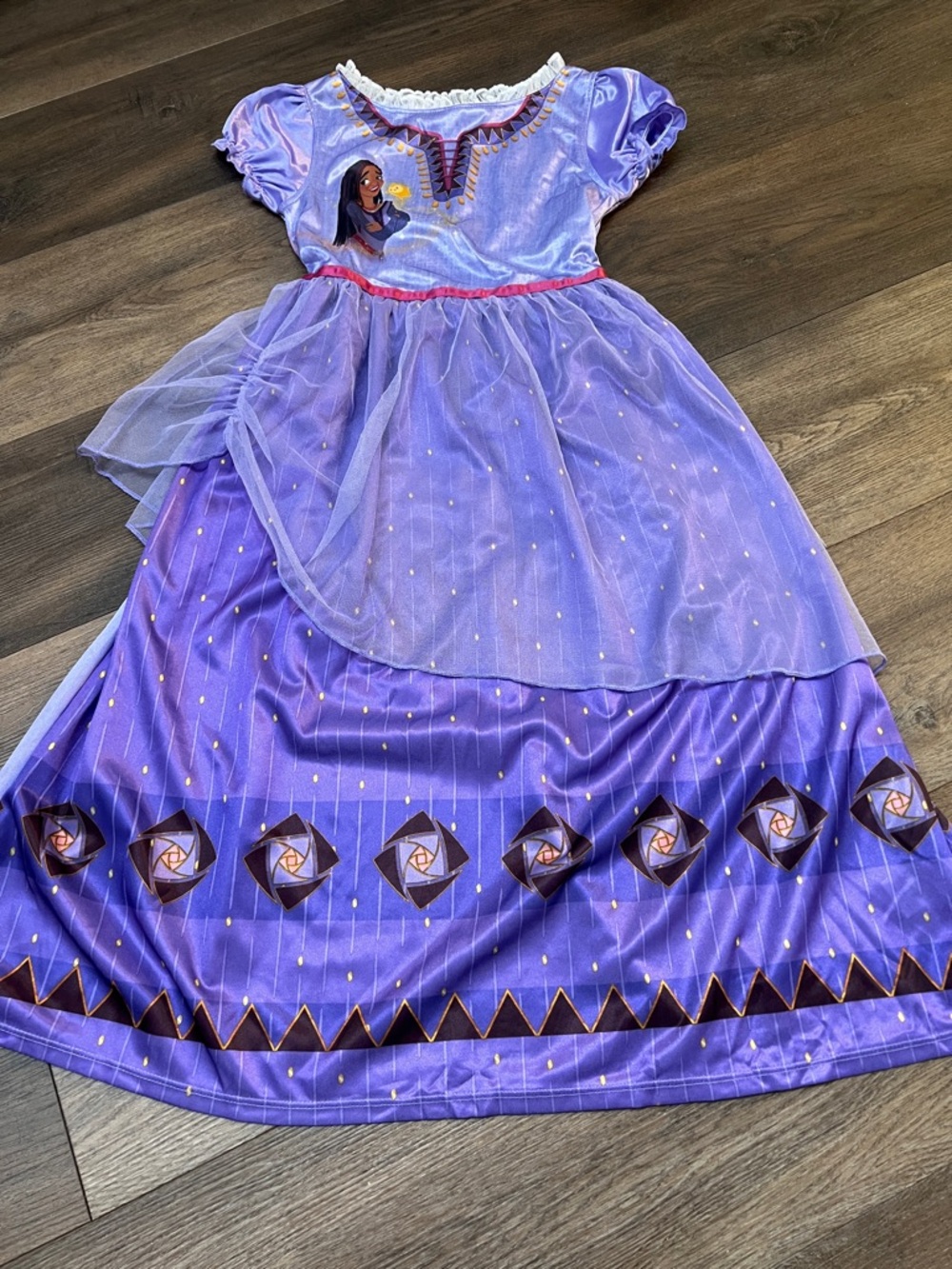 Disney Purple Elena of Avalor Girls Costume Dress with Gold Accents